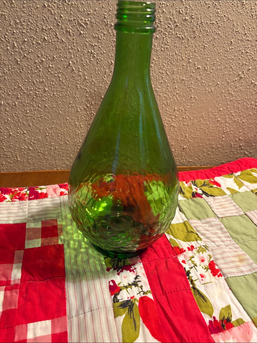 Vintage Green Half Gallon Flavor Guard Wine Bottle